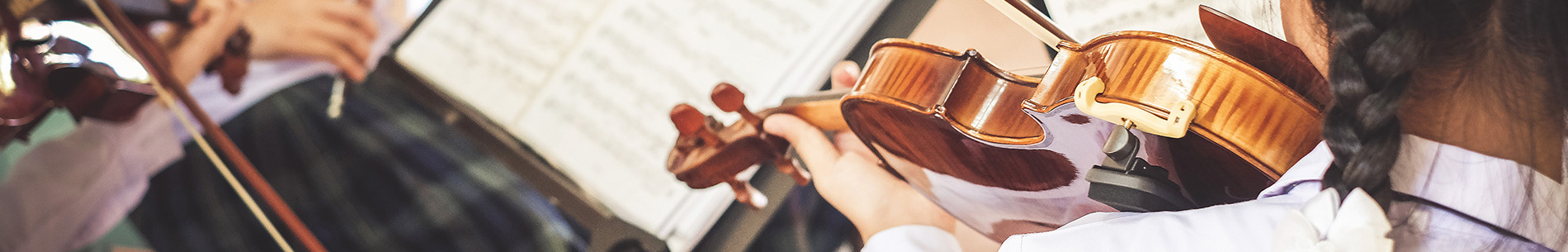 woman playing violin banner