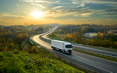 large truck on a motorway