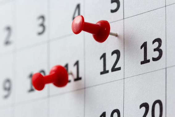 calendar displaying how to calculate annual leave