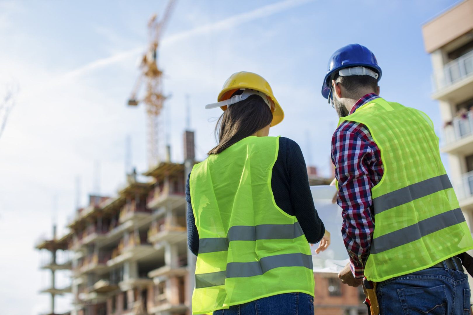 two construction workers