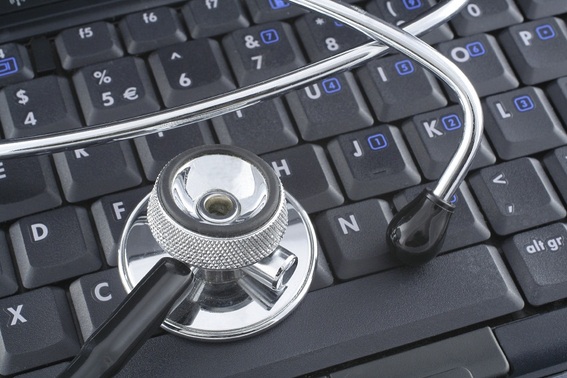 stethoscope on keyboard