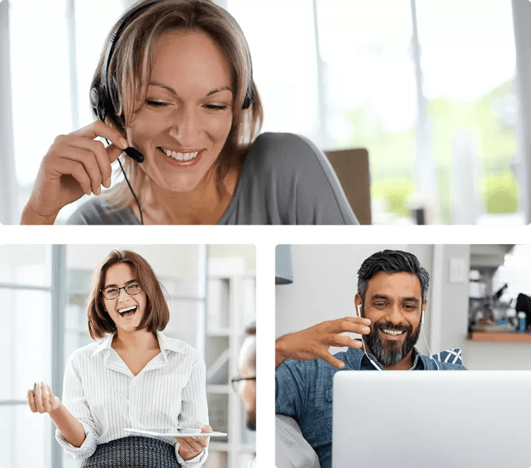 happy office workers