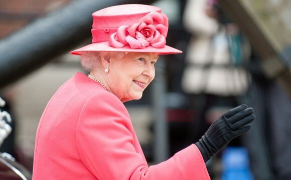 Queen Elizabeth II waving