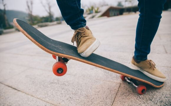 manual on a skateboard