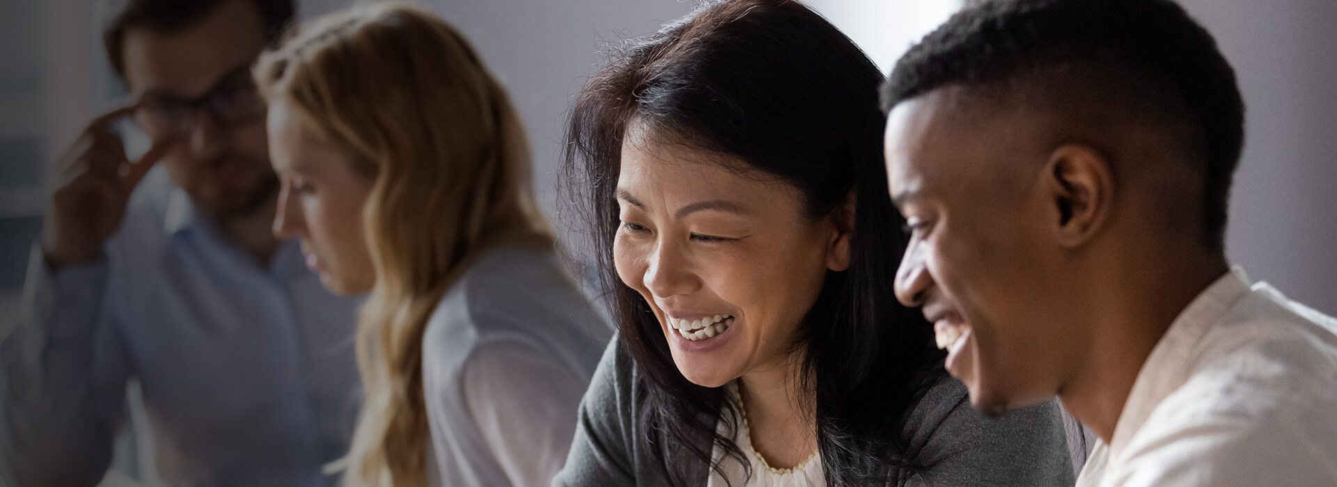 Employees being engaged at work