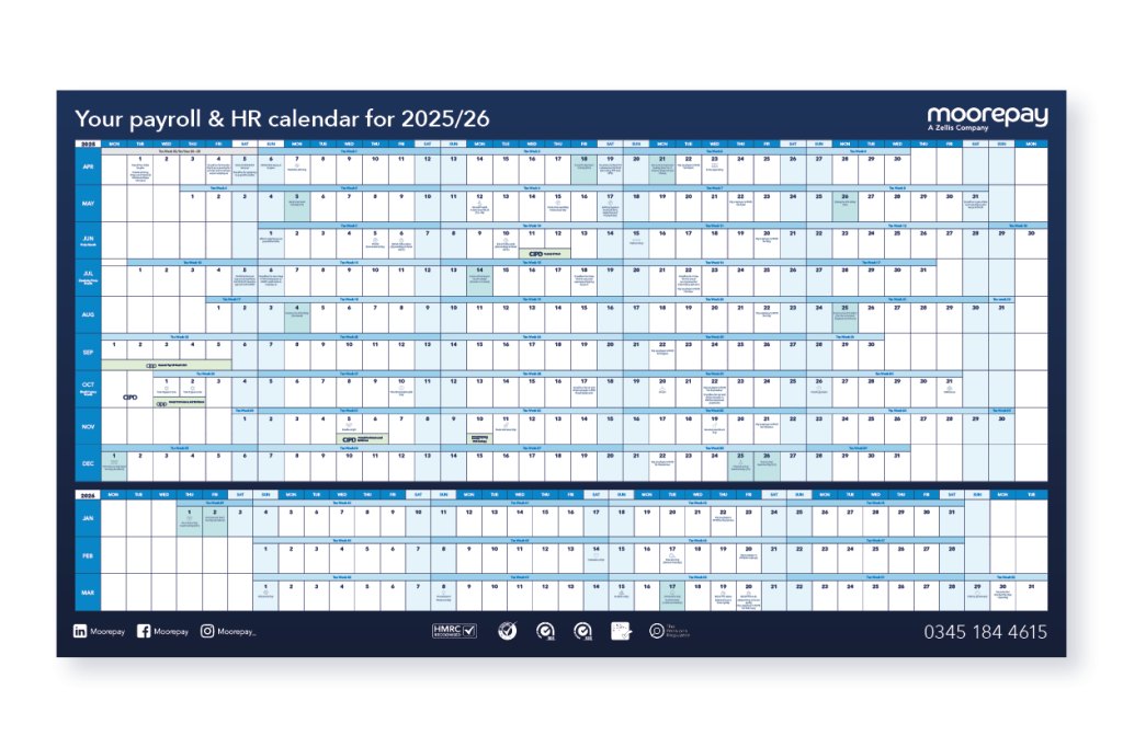 Wallplanner 2025 - 2026 | Moorepay